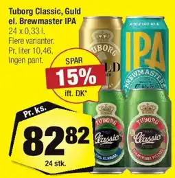 Calle Tuborg Classic / Guld / Brewmaster IPA tilbud