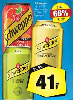 Calle Schweppes 12 x 0,33 l tilbud