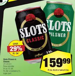 Calle Slots Pilsner / Slots Classic tilbud