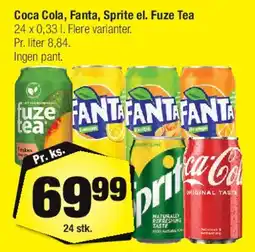 Calle Coca Cola / Fanta / Sprite / Fuze Tea (24 stk) tilbud