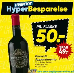 Bilka Deconti Appassimento rødvin 75 cl tilbud