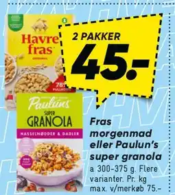 Bilka Morgenmadsprodukter - 2 pakker tilbud
