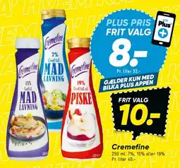 Bilka Madlavnings- og piskeprodukter (Cremfine / Mad Lavning) tilbud