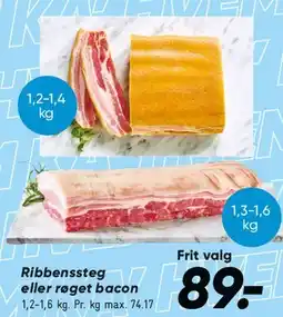 Bilka Ribbenssteg eller parteret bacon tilbud