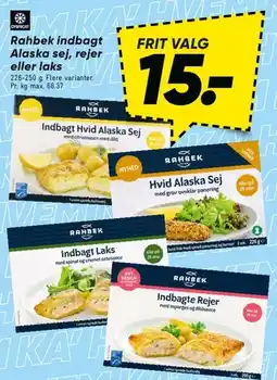 Bilka Rahbek indbagt fisk (Alaska sej, laks, rejer) tilbud