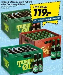 Bilka Tuborg Classic, Grøn eller Carlsberg Pilsner (kasse) tilbud