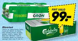 Bilka Tuborg Grøn / Carlsberg øl (kasse) tilbud