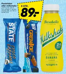 Bilka Proteinbar eller milkshake (5 stk.) tilbud
