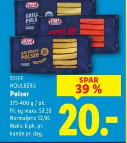 Lidl STEFF HOULBERG Pølser tilbud