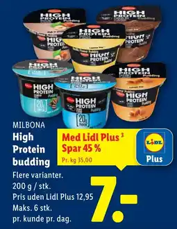 Lidl MILBONA High Protein budding tilbud