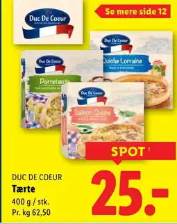 Lidl DUC DE COEUR Tærte tilbud