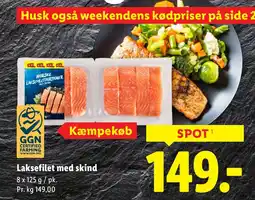 Lidl Laksefilet med skind tilbud