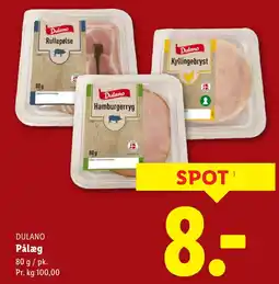 Lidl DULANO Pålæg tilbud
