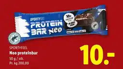Lidl SPORTYFEEL Neo proteinbar tilbud