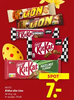 Lidl NESTLÉ KitKat eller Lion tilbud
