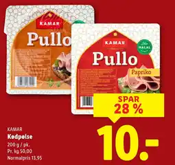 Lidl KAMAR Kødpølse tilbud