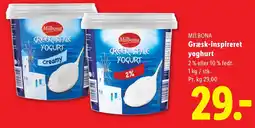 Lidl MILBONA Græsk-inspireret yoghurt tilbud