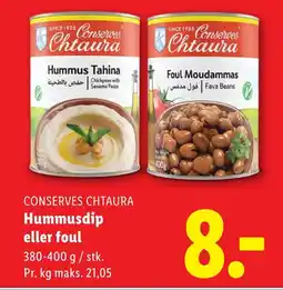 Lidl CONSERVES CHTAURA Hummusdip eller foul tilbud