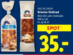 Lidl DUC DE COEUR Brioche-fletbrød tilbud