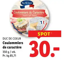 Lidl DUC DE COEUR Coulommiers de caractère tilbud