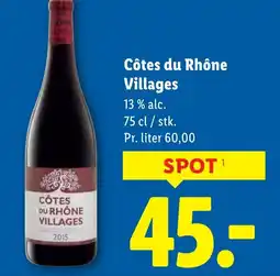 Lidl Côtes du Rhône Villages tilbud