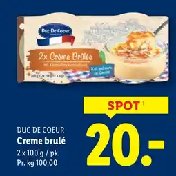 Lidl DUC DE COEUR Creme brulé tilbud