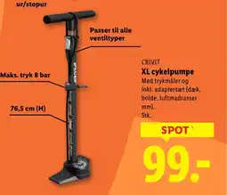 Lidl CRIVIT XL cykelpumpe tilbud