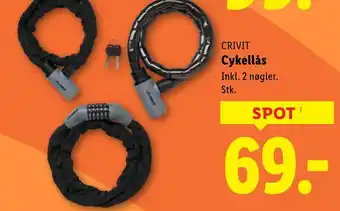 Lidl CRIVIT Cykellås tilbud