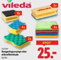 Lidl VILEDAⓇ Rengøringssvampe eller mikrofiberklude tilbud