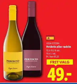 Lidl VEGA ESTORA Hvidvin eller rødvin tilbud