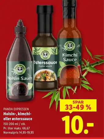 PANDA EXPRESSEN Hoisin-, kimchi- eller østerssauce