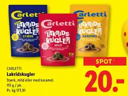 Lidl CARLETTI Lakridskugler tilbud
