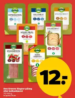Netto Den Grønne Slagter pålæg eller kalkunbacon tilbud