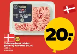 Netto Velsmag dansk hakket grise- og kalvekød 8-12% tilbud