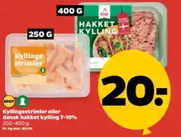 Netto Kyllingestrimler eller dansk hakket kylling 7-10% tilbud