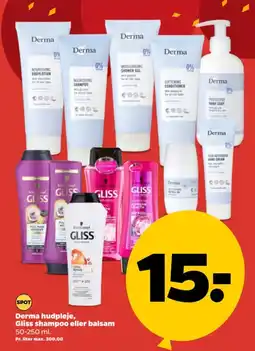 Netto Derma hudpleje, Gliss shampoo eller balsam tilbud