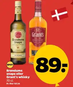 Netto Brøndums snaps eller Grant's whisky tilbud