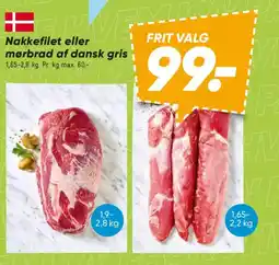 Bilka Nakkefilet eller mørbrad af dansk gris tilbud