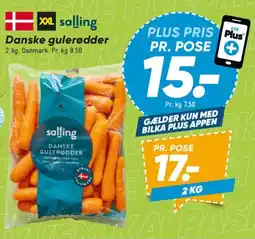 Bilka Danske gulerødder tilbud