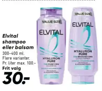 Bilka Elvital shampoo eller balsam tilbud