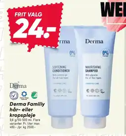 Bilka Derma Familiy hår- eller kropspleje tilbud
