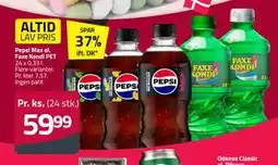 Fleggaard Pepsi Max el. Faxe Kondi PET tilbud