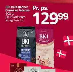 Fleggaard BKI Hele Bønner Crema el. Intenso tilbud