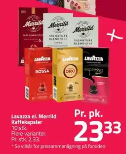 Fleggaard Lavazza el. Merrild Kaffekapsler tilbud