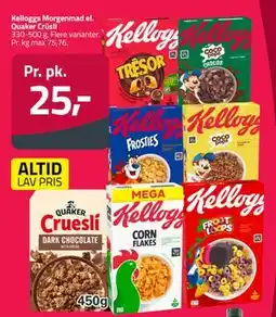 Fleggaard Kelloggs Morgenmad el. Quaker Crüsli tilbud