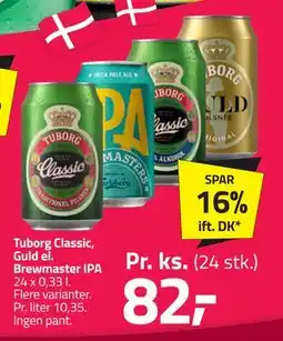 Fleggaard Tuborg Classic, Guld el. Brewmaster IPA tilbud