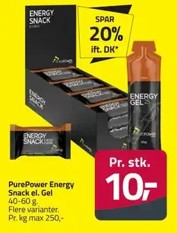 Fleggaard PurePower Energy Snack el. Gel tilbud
