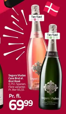 Fleggaard Segura Viudas Cava Brut el. Brut Rosé tilbud