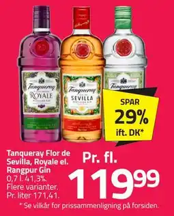 Fleggaard Tanqueray Flor de Sevilla, Royale el. Rangpur Gin tilbud