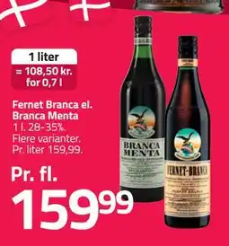 Fleggaard Fernet Branca el. Branca Menta tilbud
